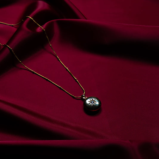 Yıldız Detaylı Çelik Kolye