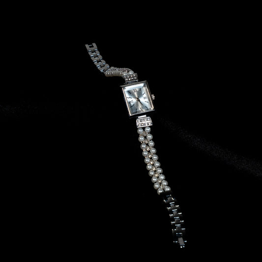 İnci Detaylı Dikdörtgen Kasa Kadın Saat