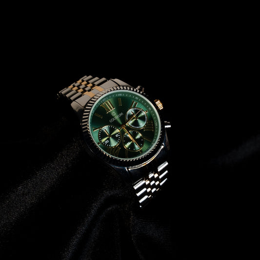 Yeşil Kadranlı Çok Fonksiyonlu Erkek Saat