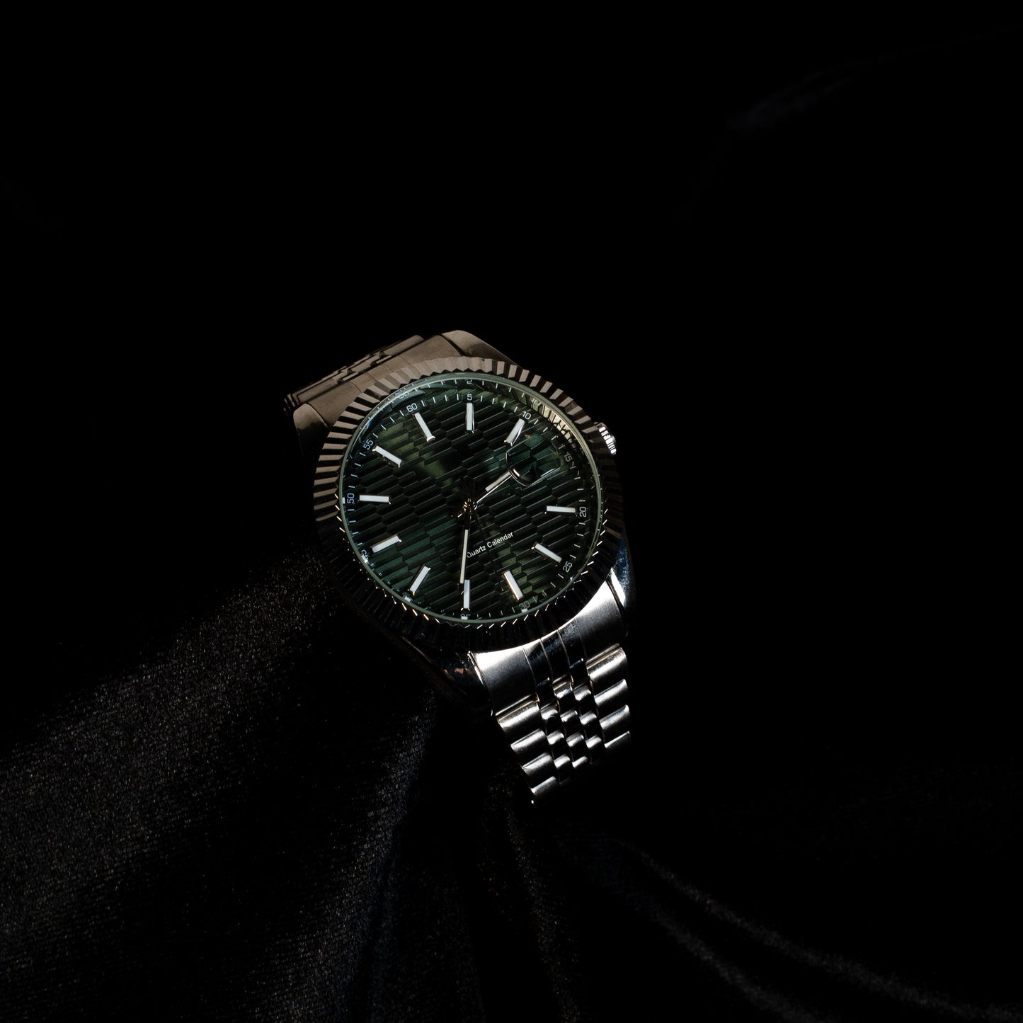 Yeşil Dokulu Kadran Çelik Erkek Saat