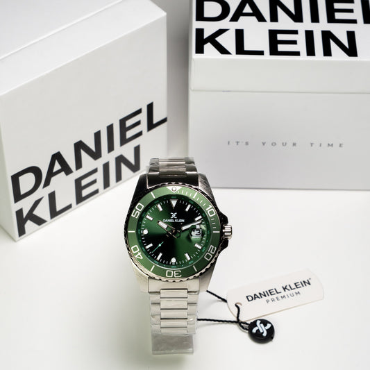 Daniel Klein Orijinal Erkek Kol Saati – Yeşil Kadran Çelik Kordon