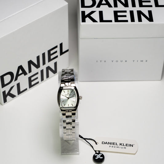Daniel Klein Orijinal Kadın Kol Saati – Gümüş Metal Kordon, Dikdörtgen Kasa