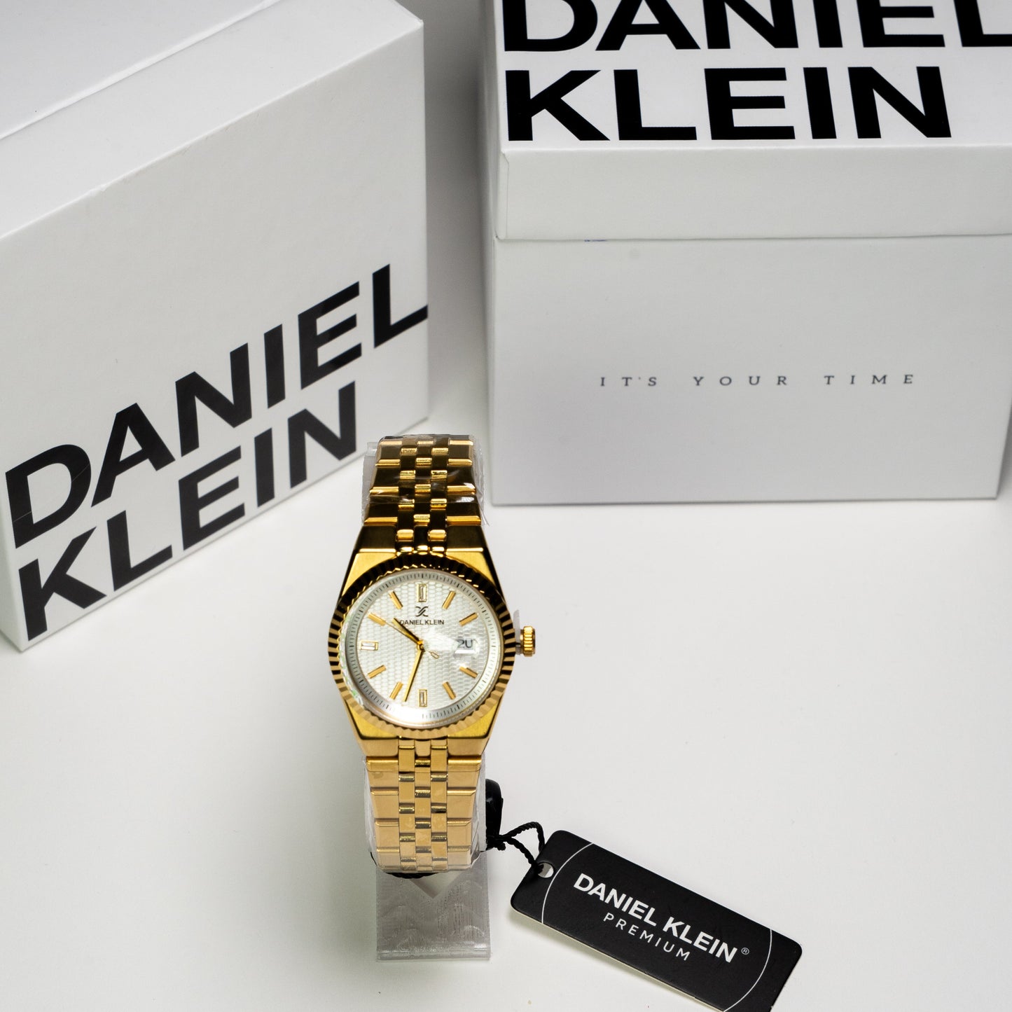 Daniel Klein Orijinal Kadın Kol Saati – Gold Kasa & Gold Metal Kordon