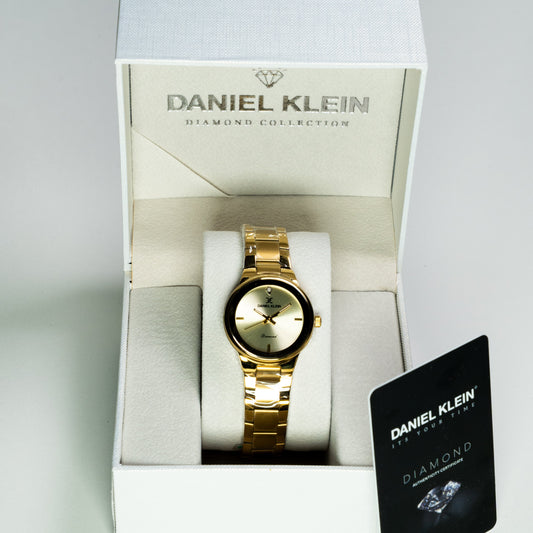 Daniel Klein Diamond Collection Kadın Kol Saati – Altın Renk Metal Kordon, Altın Kadran